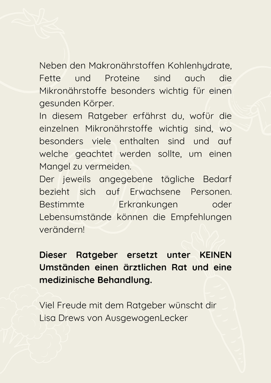 Mikronährstoff Ratgeber E-Book