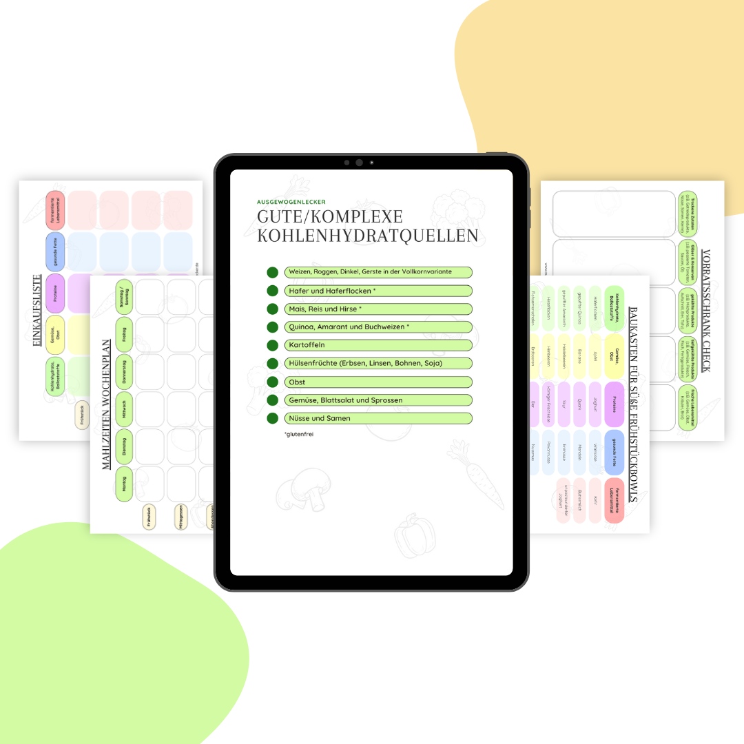 Mahlzeitenplaner, Einkaufshilfen und Lebensmittellisten